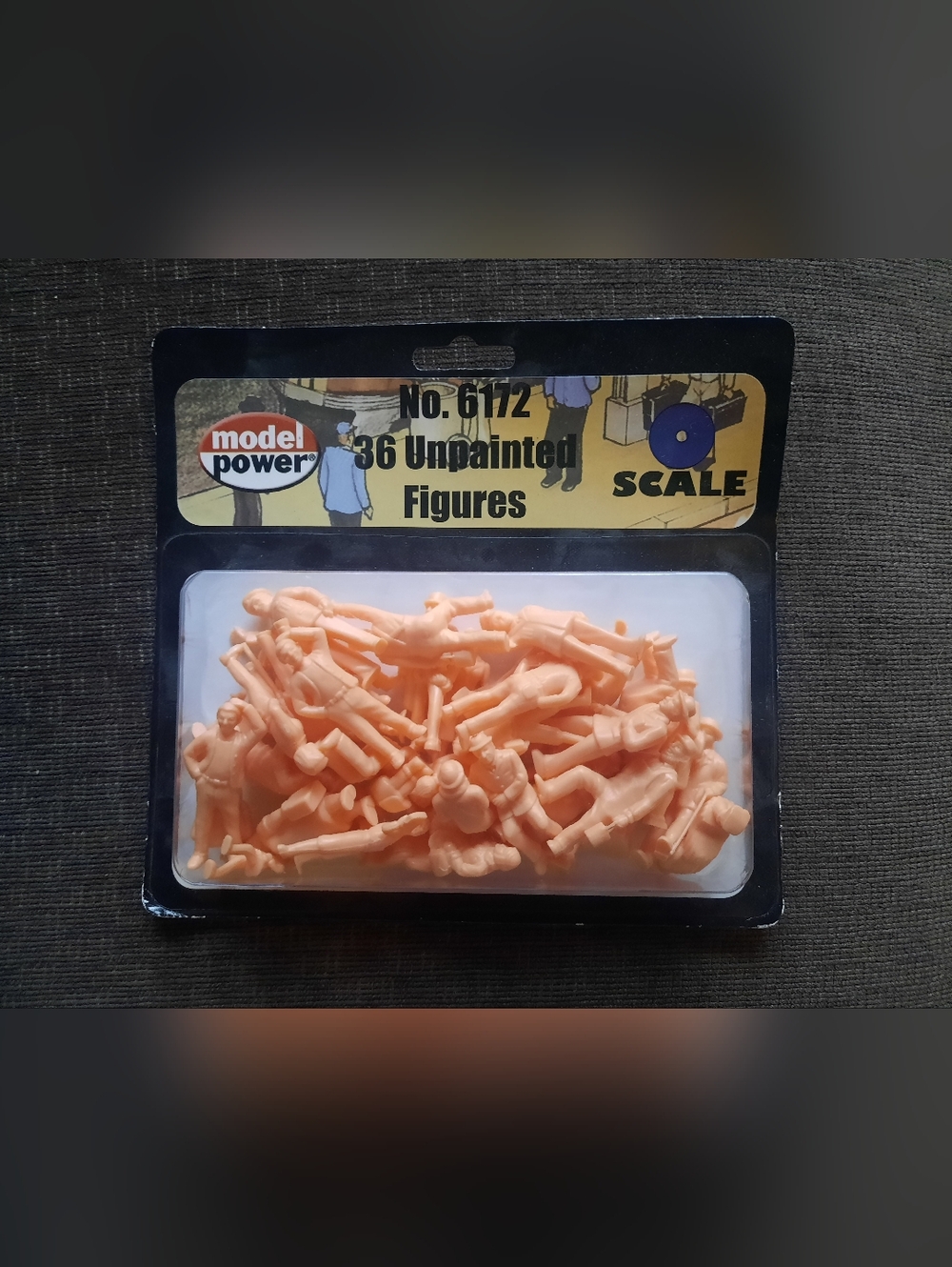 MODEL POWER O SCALE UNPAINTED FIGURES (36 PC) NEW 6172
